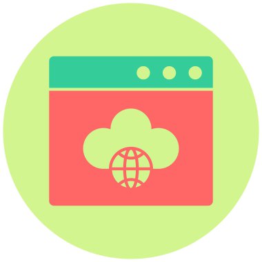 Tarayıcı. Web simgesi basit illüstrasyon