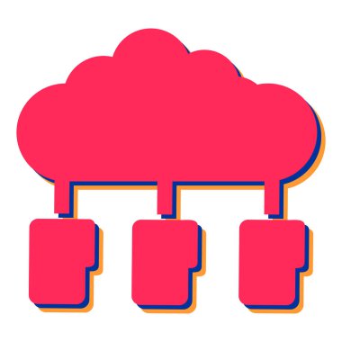 Bulut hesaplama teknolojisi vektör çizimi