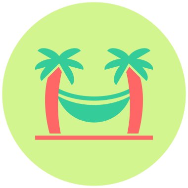 Hamak düz vektör simgesi