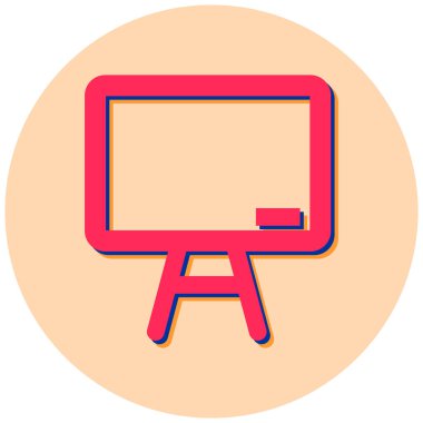 Okul. Web simgesi basit illüstrasyon