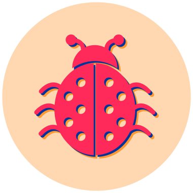 Böcek. Web simgesi basit illüstrasyon