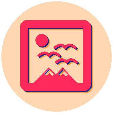 Düz tasarım simgesinin vektör illüstrasyonu