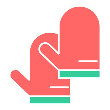 Eldivenler. Web simgesi vektör illüstrasyonu