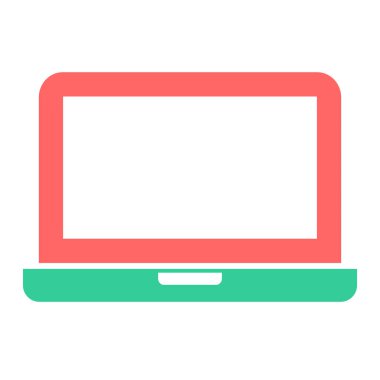 Dizüstü bilgisayar simgesi vektör çizimi