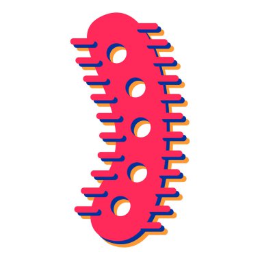 Bir tırtılın düz dizaynının vektör çizimi