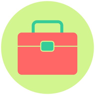 Çanta. Web simgesi basit illüstrasyon