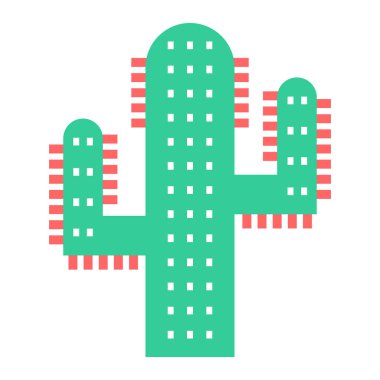 Web için kaktüs simgesi, vektör illüstrasyonu