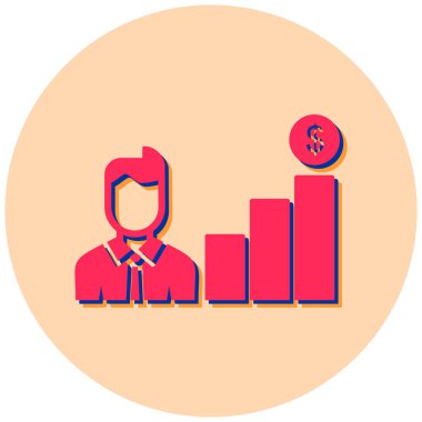 Geliştirme ve büyüme için işletme yönetimi düz simgesi