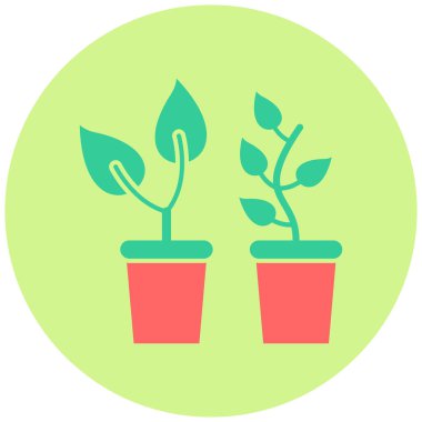 Bitkiler. Web simgesi basit tasarım