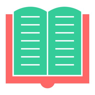 Kitap. Web simgesi basit illüstrasyon