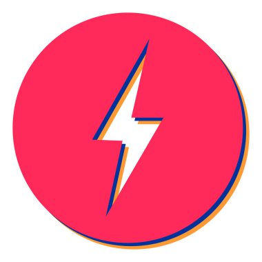 Şimşek simgesi vektör illüstrasyon tasarımı