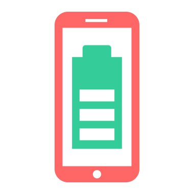 Cep telefonu simgesi, vektör illüstrasyonu