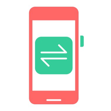 Cep telefonu simgesi, vektör illüstrasyonu