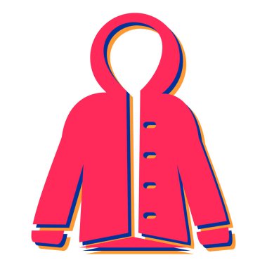 Kıyafet ikonu. Web için giysi vektör simgelerinin düz çizimi