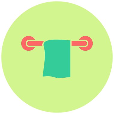 Havlu. Web simgesi basit illüstrasyon