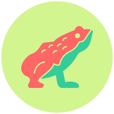 Kurbağa. Web simgesi basit illüstrasyon