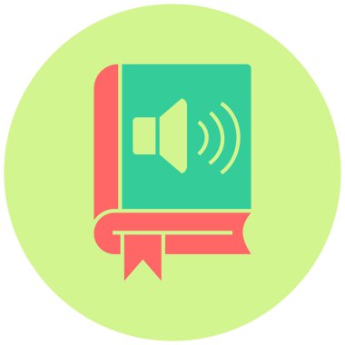 Ses kitabı. Web simgesi basit illüstrasyon