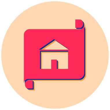 Ev. Web simgesi basit illüstrasyon