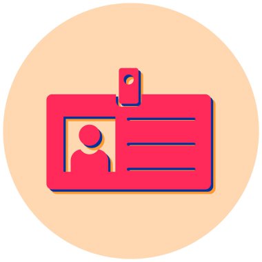 Kimlik kartı. Basit resimleme