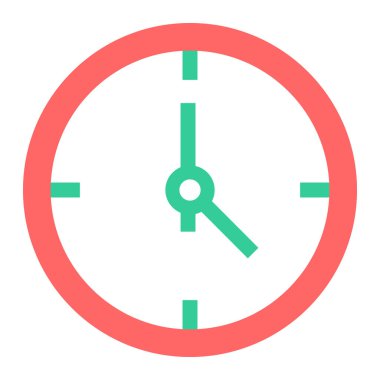 Saat. Web simgesi basit tasarım