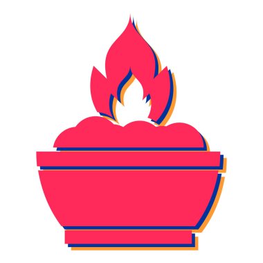 Yanan ateşin vektör çizimi