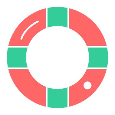 Can simidi simgesi. Web tasarımı için yaşam şamandırası vektör simgelerinin düz çizimi