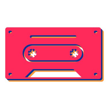 Retro kaset vektör illüstrasyonuName