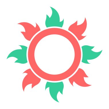 Yaz güneşi logosu tasarımı çizimi