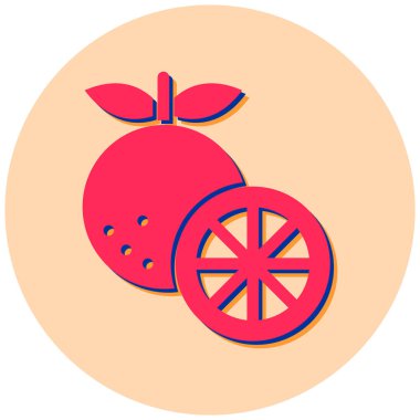 limon simgesi, basit tasarım vektör çizimi