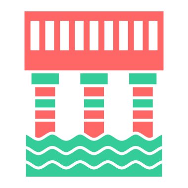 Bir bina simgesinin vektör illüstrasyonu