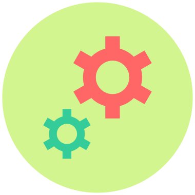 Ayarları renkli vektör simgesi