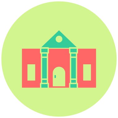 Müze. Web simgesi basit illüstrasyon