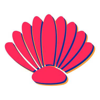 deniz kabuğu ikonu vektör illüstrasyonu