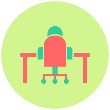 Evden Çalışmak. Web simgesi basit illüstrasyon