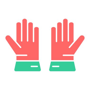 Eldiven simgesi vektör illüstrasyonu