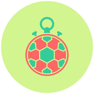 Futbol zamanı. Web simgesi basit illüstrasyon