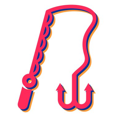 Bir kanca simgesinin vektör illüstrasyonu