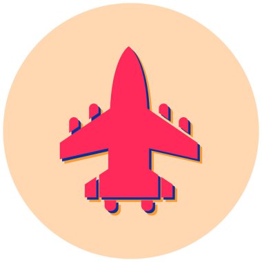 Uçak. Web simgesi basit illüstrasyon