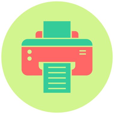 Yazıcı. Web simgesi basit tasarım