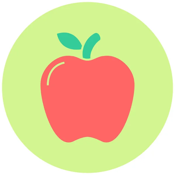 Яблуко Веб Іконка Проста Ілюстрація — стоковий вектор