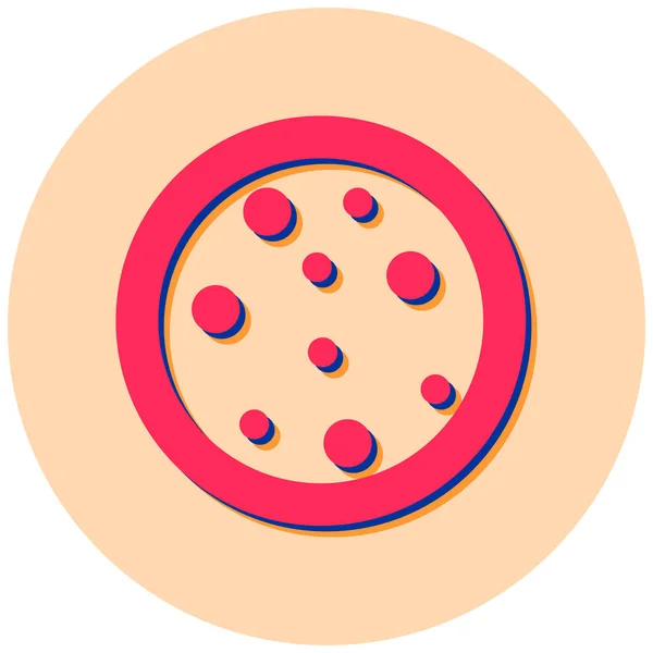 Pizza Web Ikon Egyszerű Illusztráció — Stock Vector