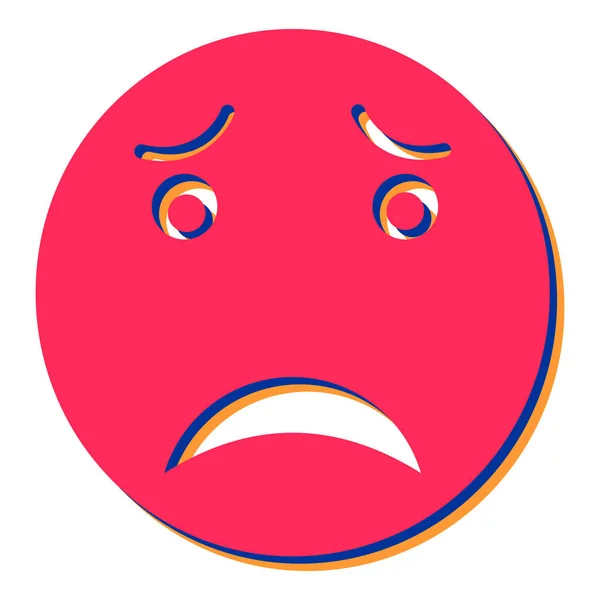 Crying Face Expression Icon Vector Illustration Design — Stok Vektör