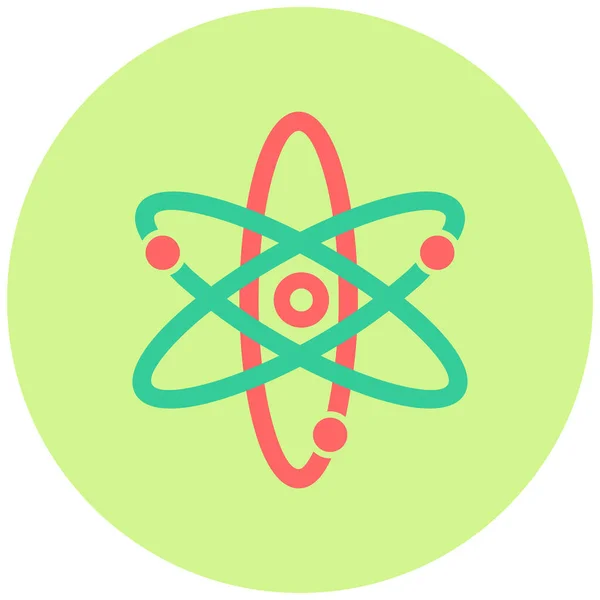 Atom Webová Ikona Jednoduchý Design — Stockový vektor