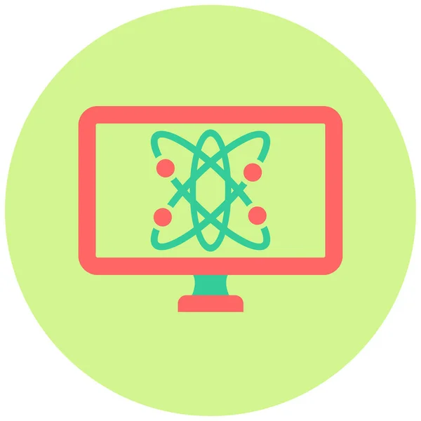Online Chemie Web Symbol Einfache Illustration — Stockvektor