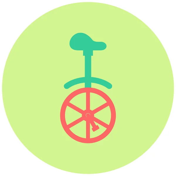 Einrad Web Symbol Einfache Illustration — Stockvektor
