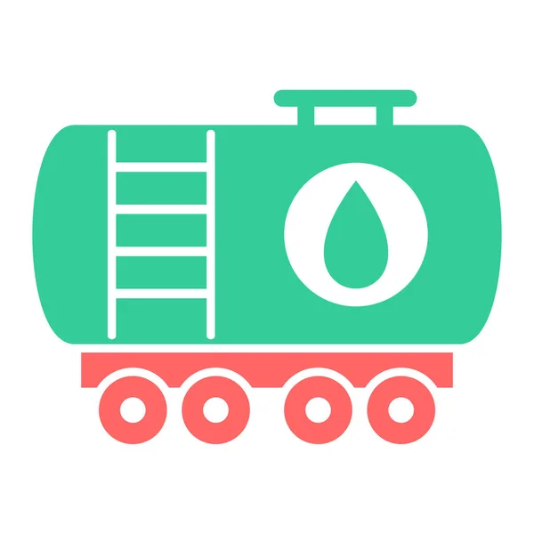 Ikona Ropného Tankeru Jednoduchá Ilustrace Vektorových Ikon Plynových Nádrží Pro — Stockový vektor