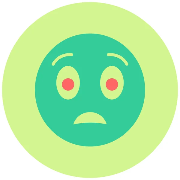 Confused Face Emoticon Web Icon — Stock Vector