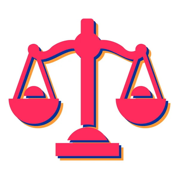 Scales Justice Law Balance Vector Illustration — Stock Vector