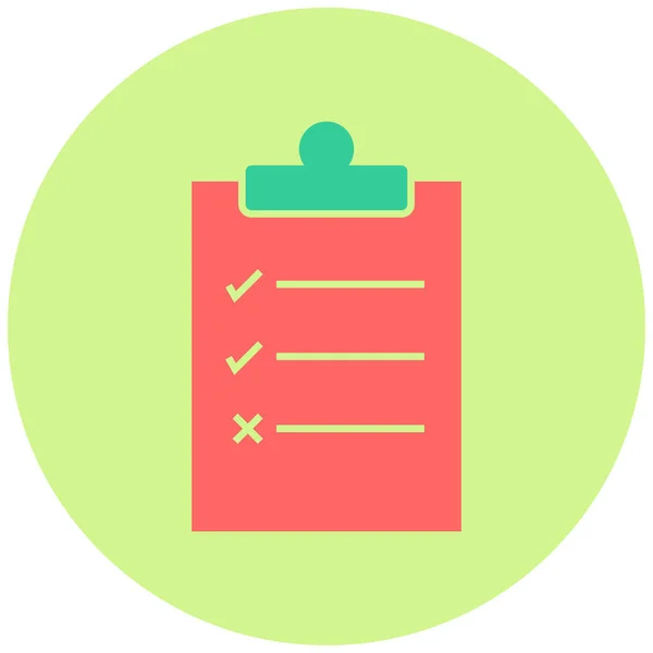 Clipboard Checklist Web Icon Simple Design — Stock Vector