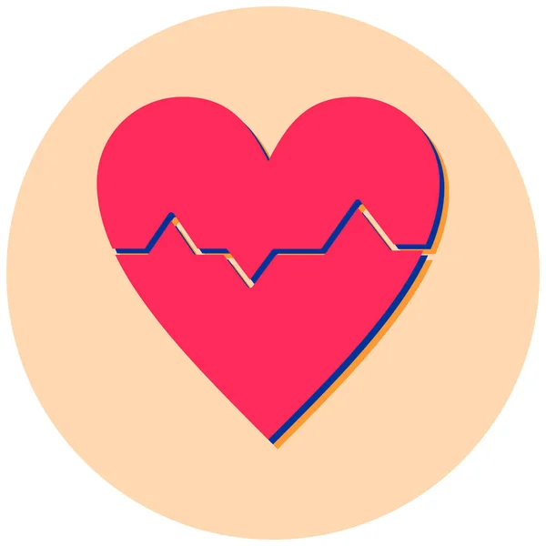 Corazón Icono Web Ilustración Simple — Vector de stock